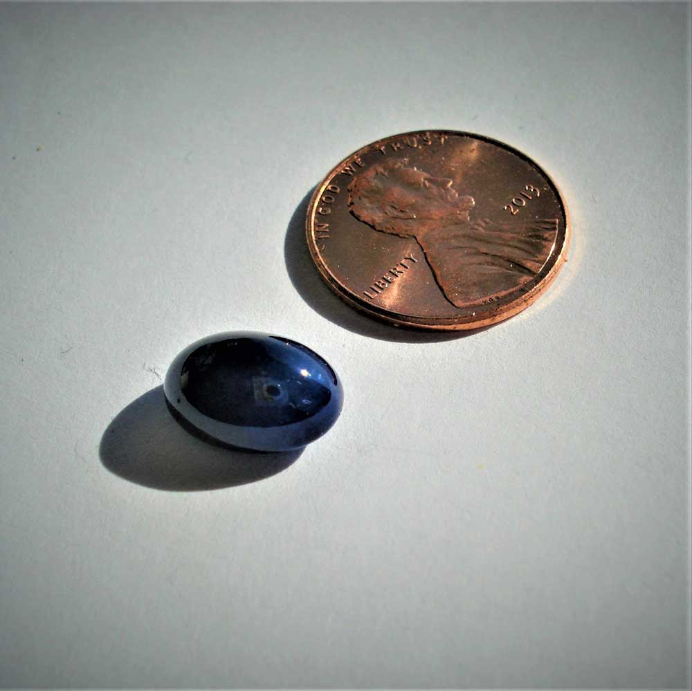 Sapphire Burmese Blue Natural Oval Cabochon 12x8x6mm 6.2ct
