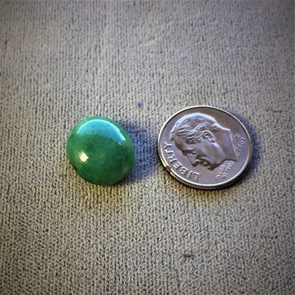Emerald Gemstone 14x12x6mm , 8.56 ct, Oval cut, 1980's , Brazilian, translucent, medium green Jewelers, Healing stone, May birthstone - Image 7