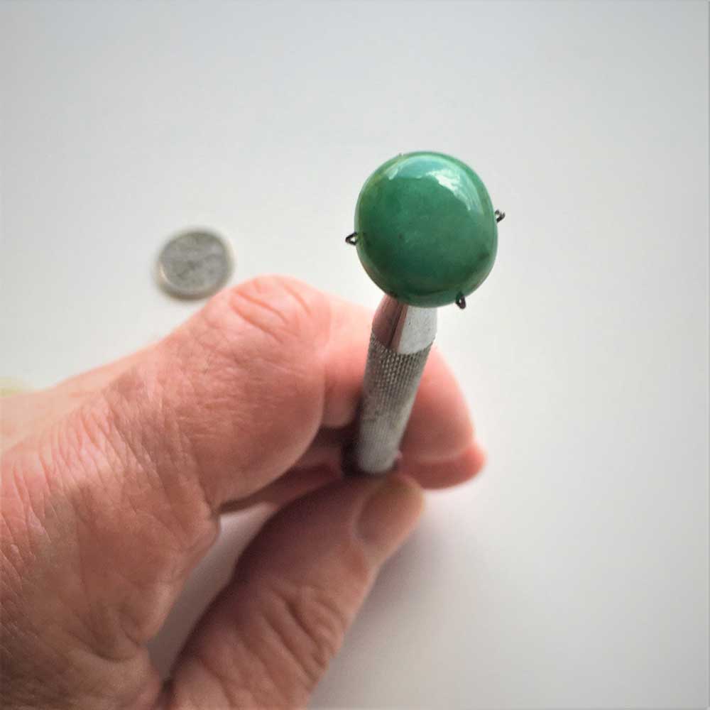 Emerald Gemstone 14x12x6mm , 8.56 ct, Oval cut, 1980's , Brazilian, translucent, medium green Jewelers, Healing stone, May birthstone - Image 4