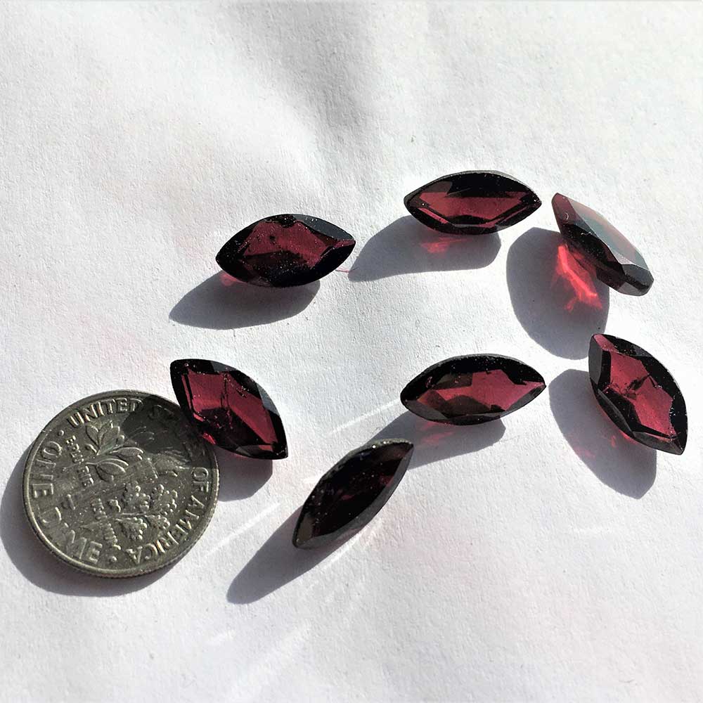 Garnet Mozambique Gemstones 7 pcs 24.5cts. Marquis cut