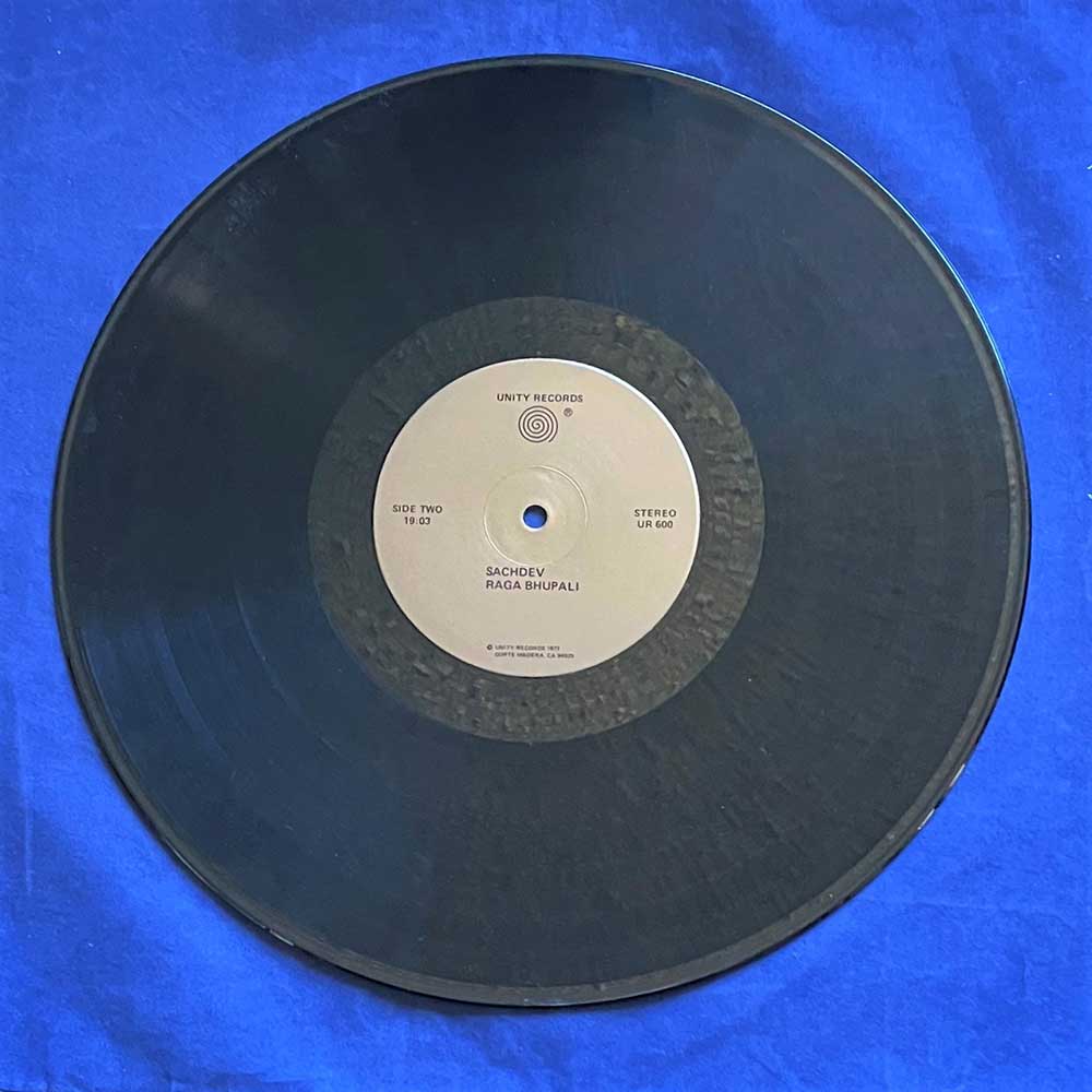 Raga Bhupali - Sachdev In Concert, Sachdev, Zakir Hussain, Unity Records 600, 1979, US, LP, RE, Folk, World, Indian Classical, Flute, Tabla - Image 5