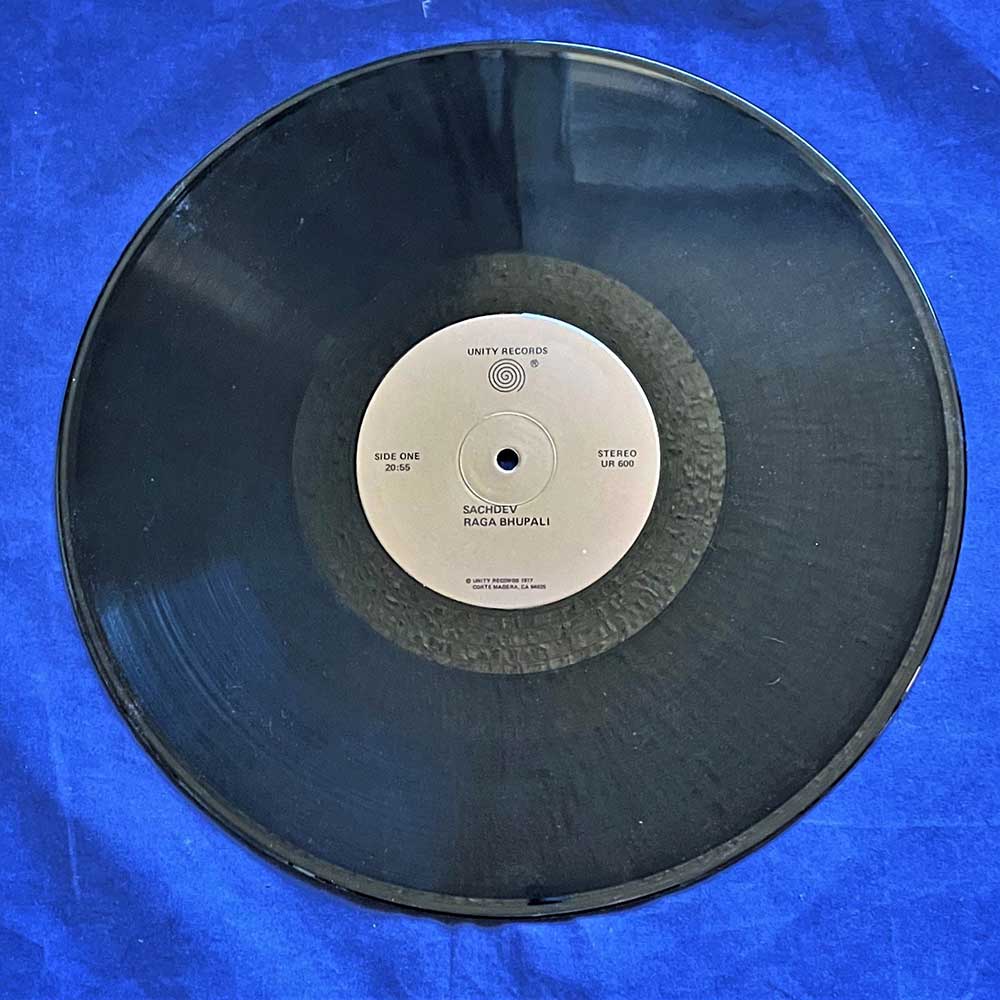 Raga Bhupali - Sachdev In Concert, Sachdev, Zakir Hussain, Unity Records 600, 1979, US, LP, RE, Folk, World, Indian Classical, Flute, Tabla - Image 4