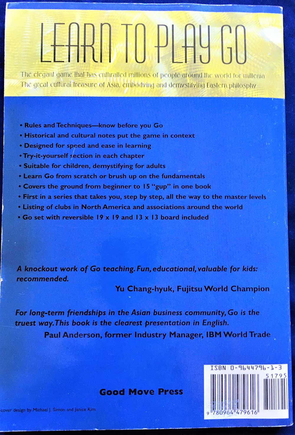 Learn to Play Go: A Master's Guide to the Ultimate Game,1994, Book and Board Only (Volume I), Jeong Soo-hyun, Good Move Press, First Edition - Image 2