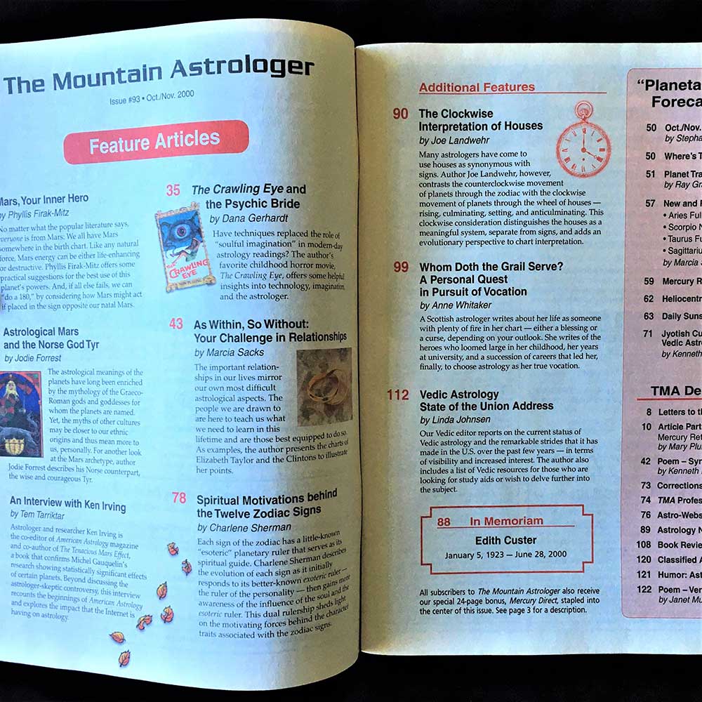 The Mountain Astrologer Issue 93, October/ November 2000 - Image 2