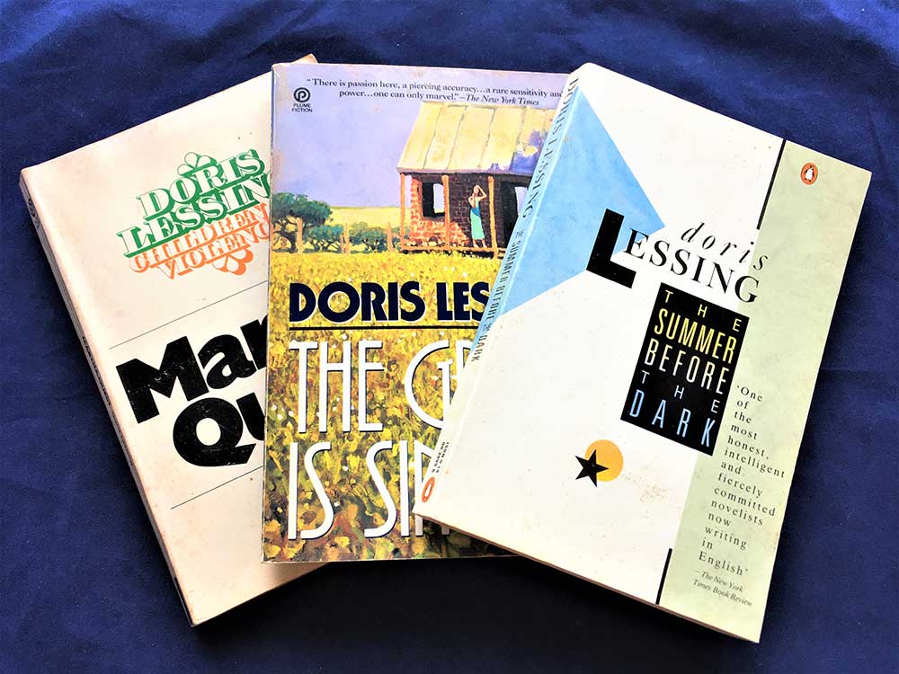 3 Doris Lessing novels, Martha Quest, The Summer Before the Dark, The Grass is Singing, fiction, literature
