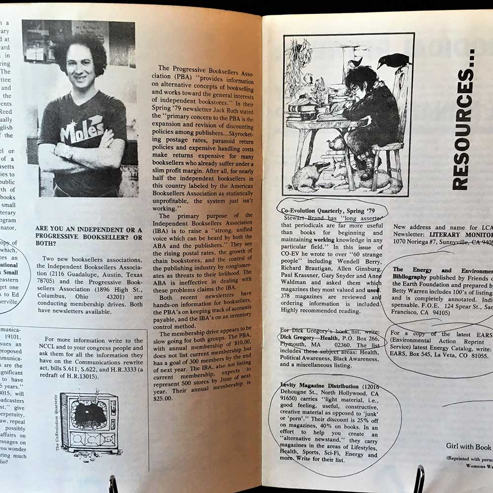 "NewPages: News and Reviews of the Progressive Book Trade", 1979-1980. First and third issues, Rare and Collectible editions of this now famous Literary Journal. - Image 4