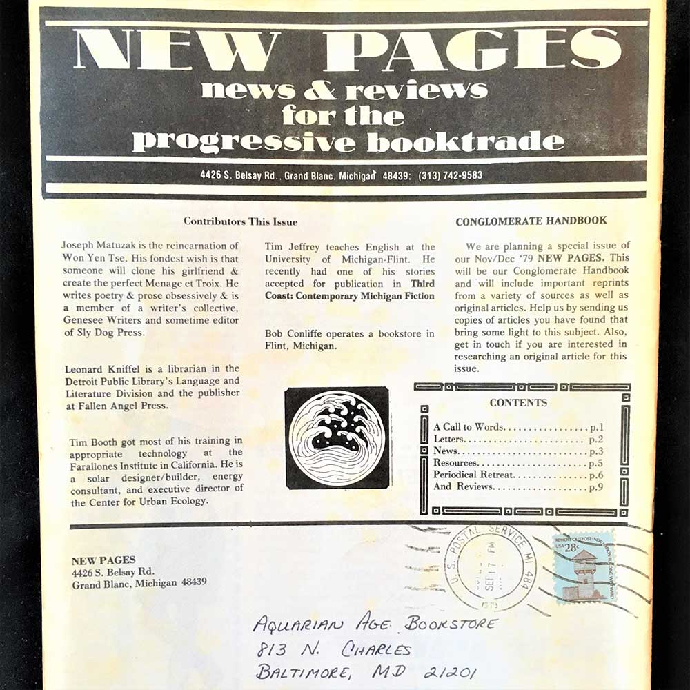 "NewPages: News and Reviews of the Progressive Book Trade", 1979-1980. First and third issues, Rare and Collectible editions of this now famous Literary Journal. - Image 5