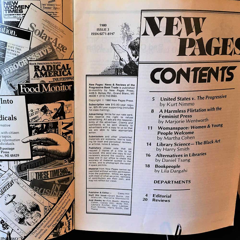 "NewPages: News and Reviews of the Progressive Book Trade", 1979-1980. First and third issues, Rare and Collectible editions of this now famous Literary Journal. - Image 9