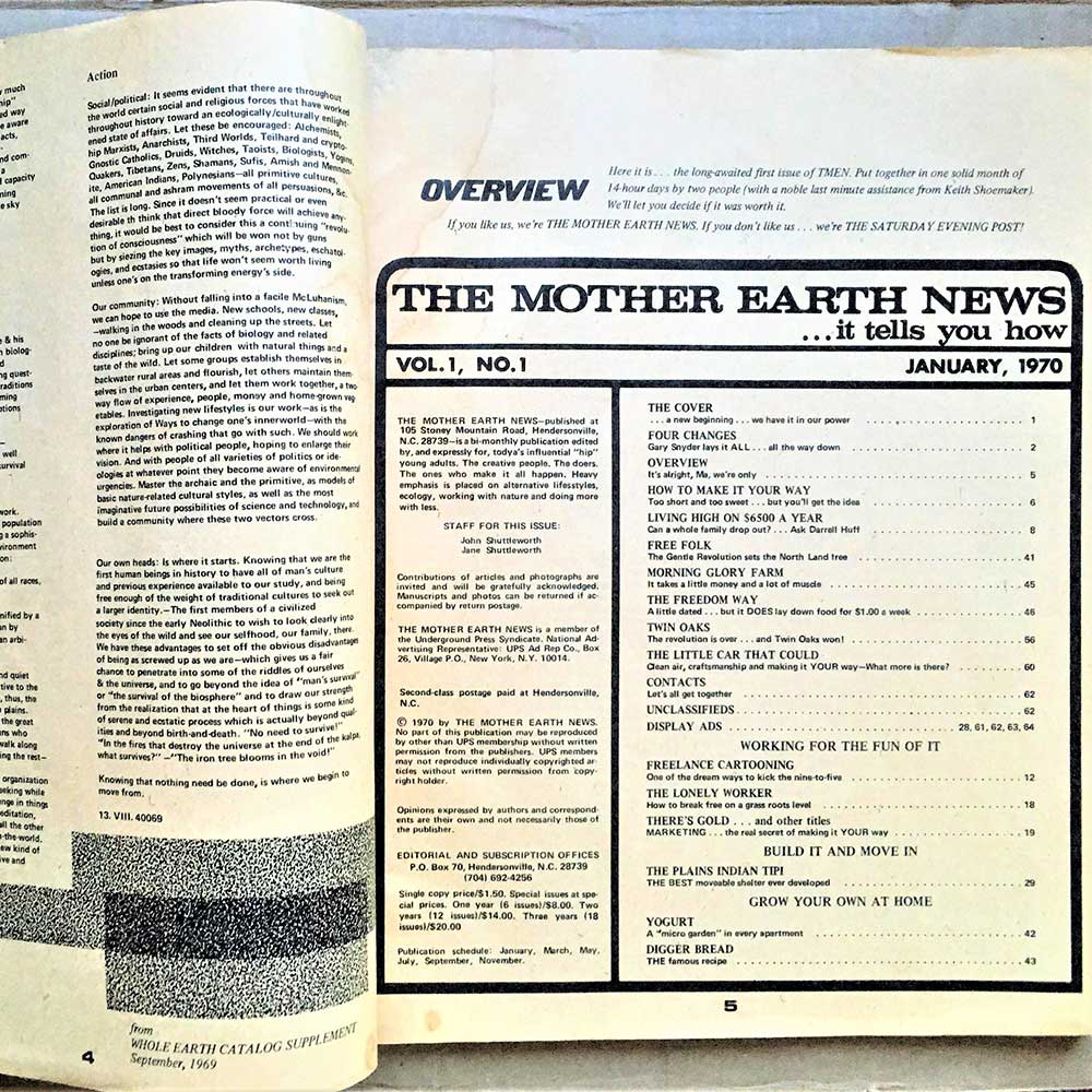 The Mother Earth News, Vol.1, No. 1, January, 1970 - the Back To the Land magazine that fueled a movement - Image 3