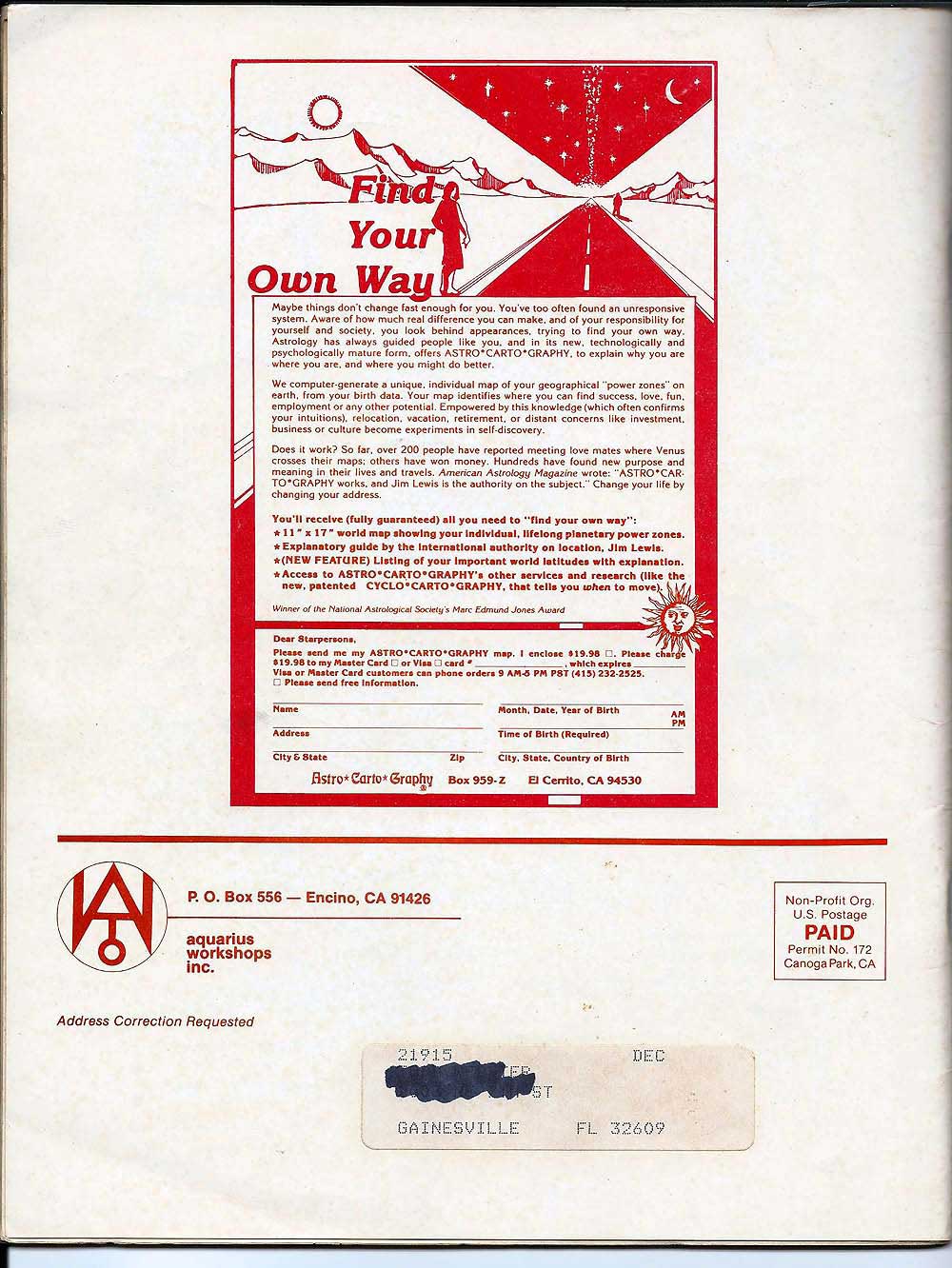 Aspects - A Quarterly Astrological Magazine, Vol. 11, No. III, Summer 1986; Collectible Astrology Journal Occult Esoteric Horoscope New Age - Image 2
