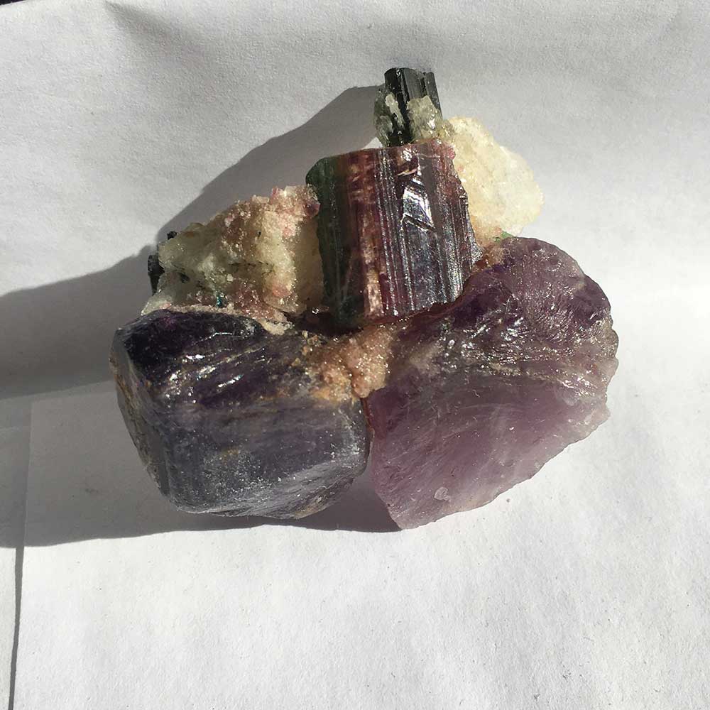 Crystal Garden a Natural Mineralogical Assemblage Vintage Crystal mineral art construction sculptures hand made - Image 6