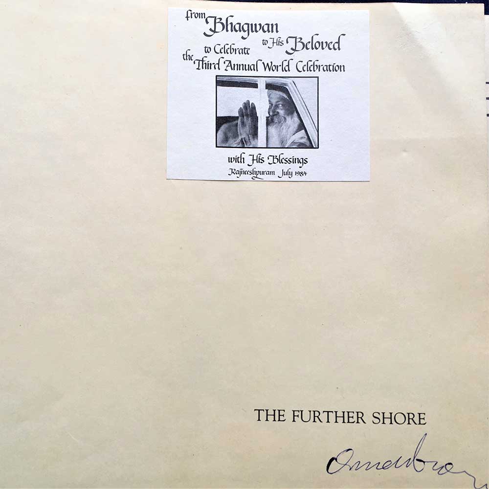 The Further Shore: A Darshan Diary, Bhagwan Shree Rajneesh, Rajneesh Foundation, Poona India, First Edition of 5000 copies, 1980, Hardcover - Image 4