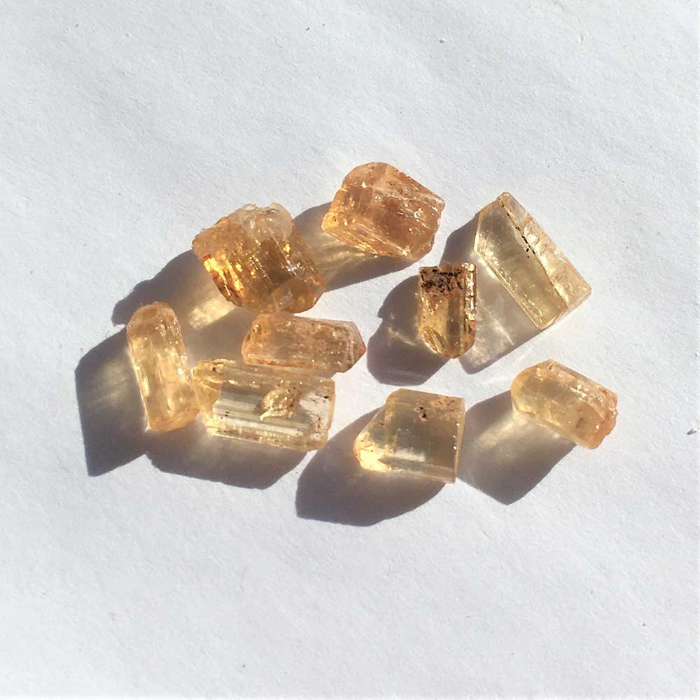 Topaz IMPERIAL 9 Golden Orange Crystals Ouro Preto Brazil Wire Wrap Gemstone Crystals Sagittarius Healing November Birthstone