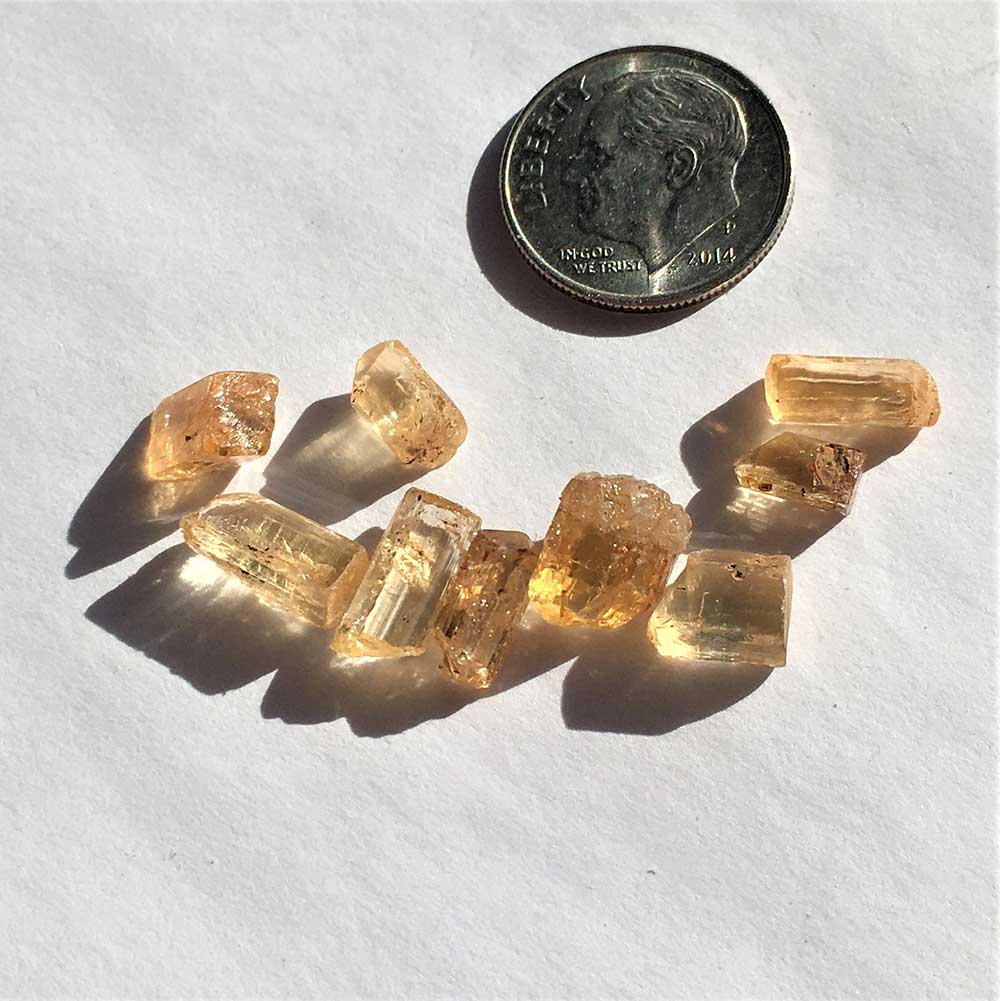 Topaz IMPERIAL 9 Golden Orange Crystals Ouro Preto Brazil Wire Wrap Gemstone Crystals Sagittarius Healing November Birthstone - Image 5