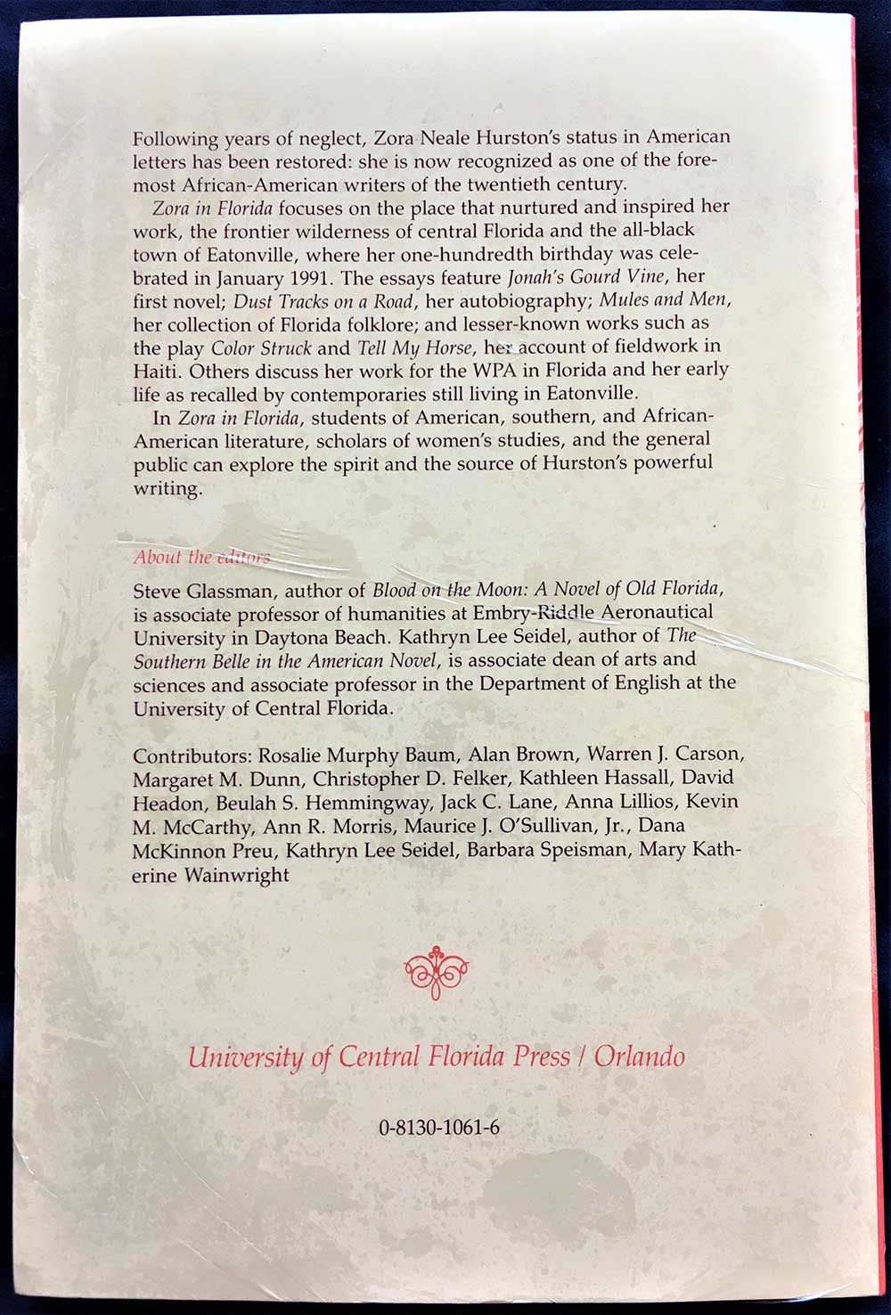 Zora in Florida, Glassman, Seidel, 1991, 15 Essays about Zora - Image 2