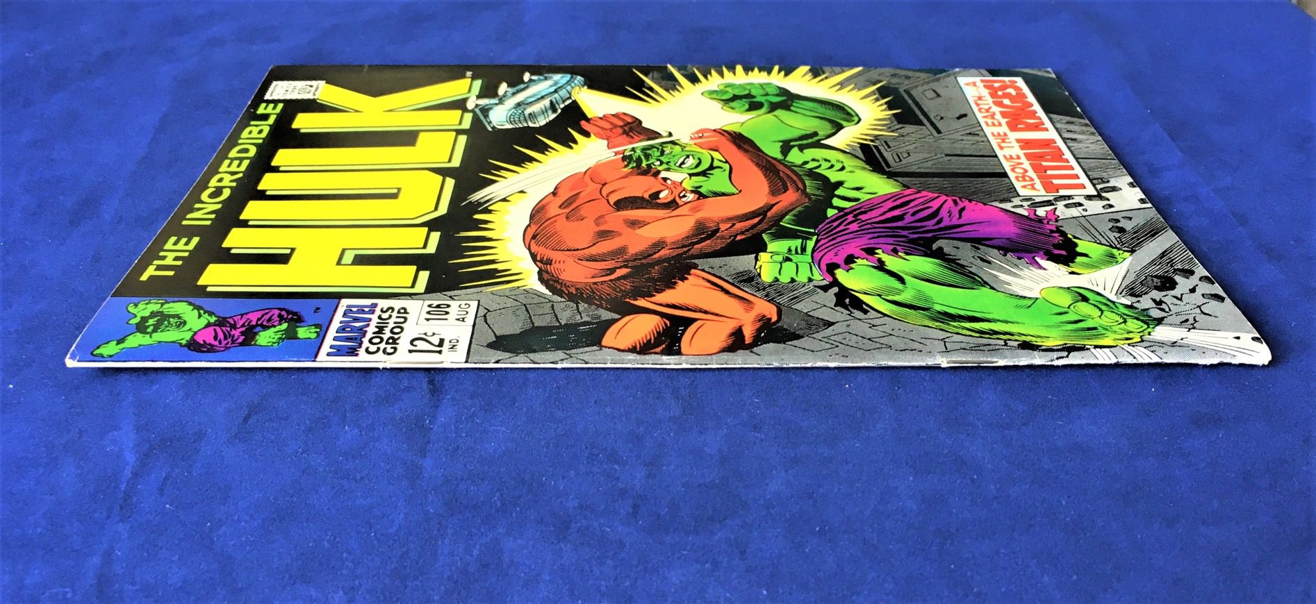 The Incredible Hulk #106 Marvel August, 1968 12 cents - Above the Earth—A Titan Rages! Silver Age Marvel Comic - Image 6
