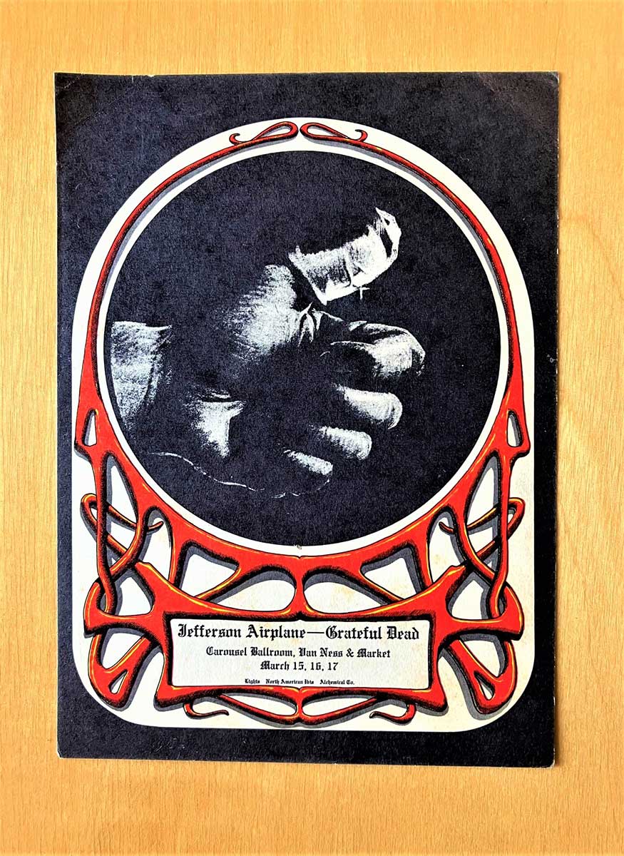 Jefferson Airplane-Grateful Dead Handbill, CRL680315-HB, 1968 Very Rare