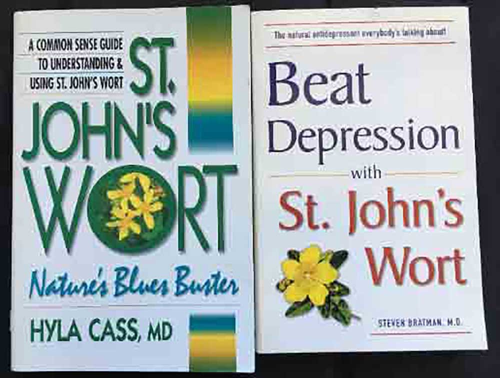 2 BOOKS: St. John's Wort Nature's Blues Buster by Hyla Cass and Beat Depression with St. John's Wort by Steven Bratman M.D. health herbs