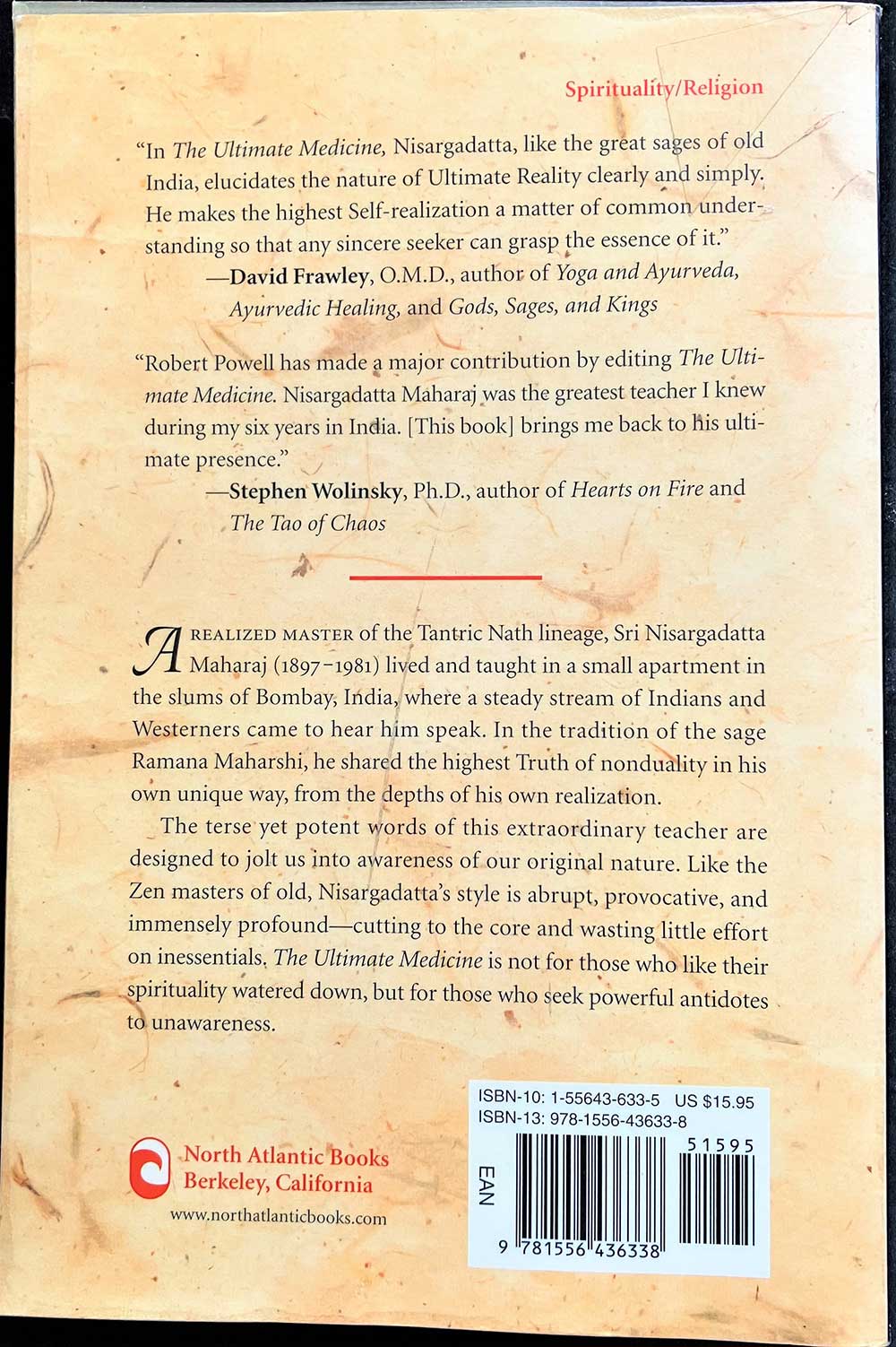 The Ultimate Medicine: Dialogues with a Realized Master, Sri Nisargadatta Maharaj, North Atlantic Books, 2006 - Image 2
