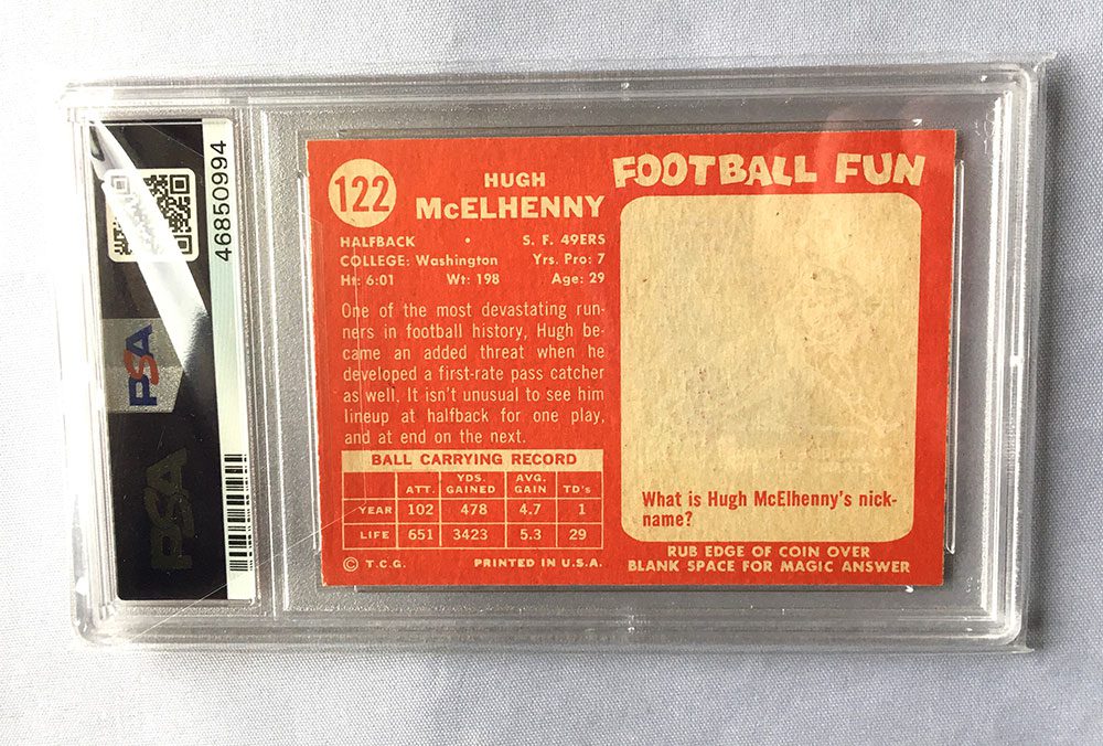 card back