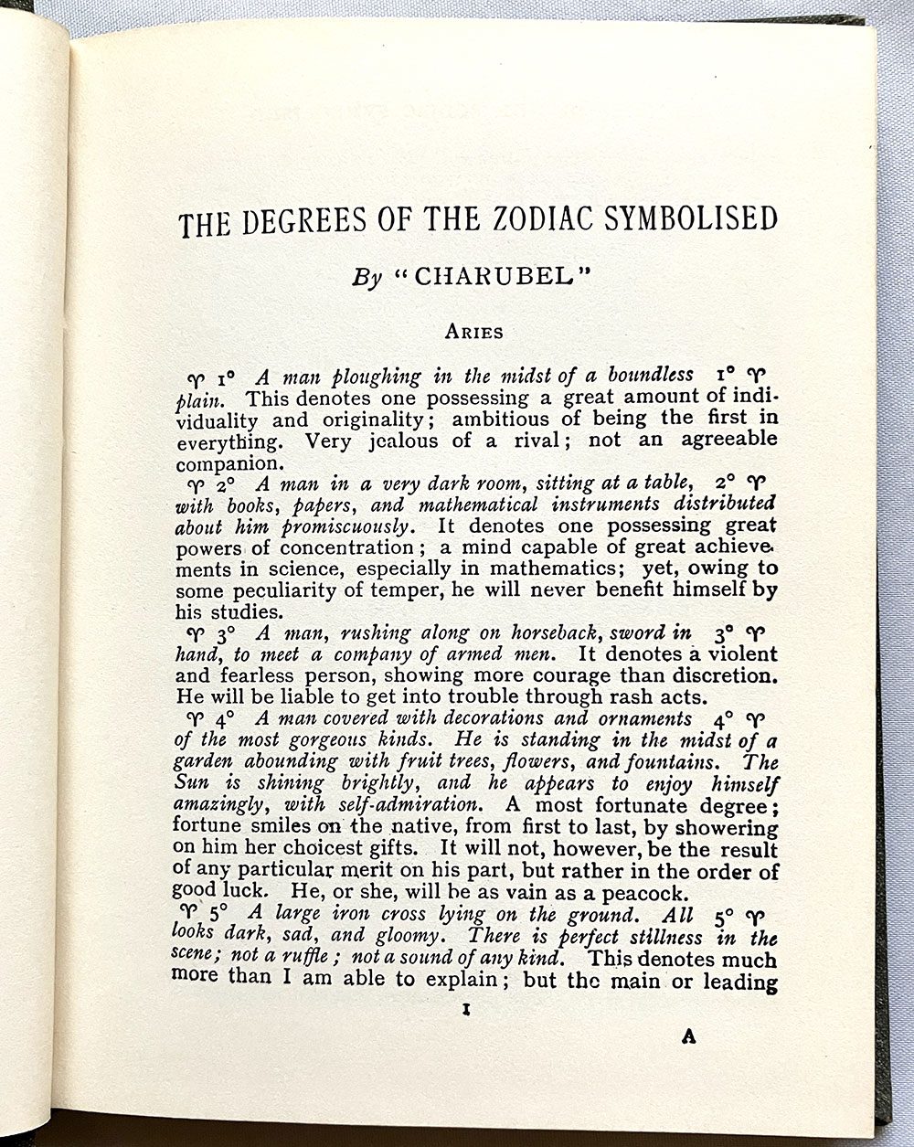 The Degrees of the Zodiac Symbolised, Charubel and Sepharial, 1943, Collectible - Image 3